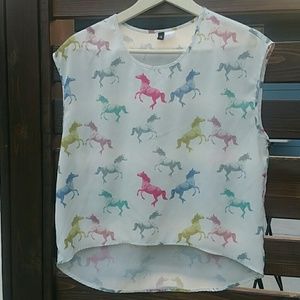 Silky Unicorn Top Size 8